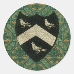 Noble Crest II Classic Round Sticker
