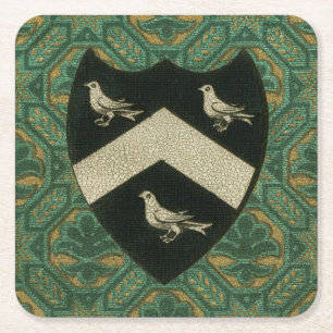 Noble Crest II Square Paper Coaster