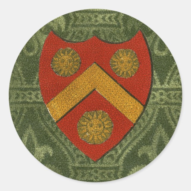 Noble Crest V Classic Round Sticker (Front)