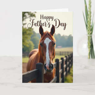 Noble Equine Fathers Day Card
