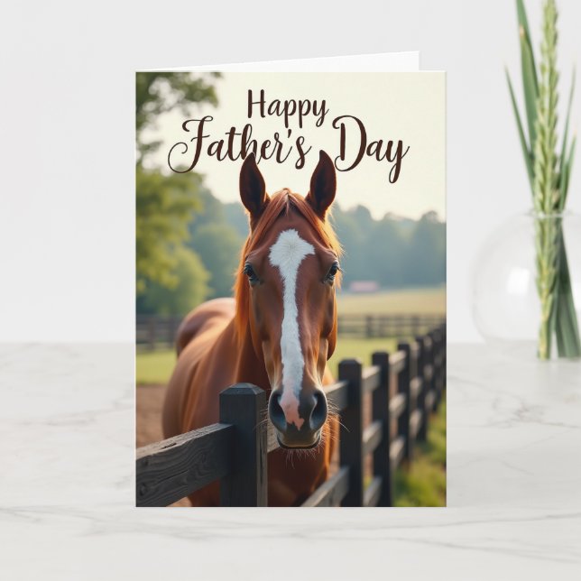 Noble Equine Fathers Day Card (Front)
