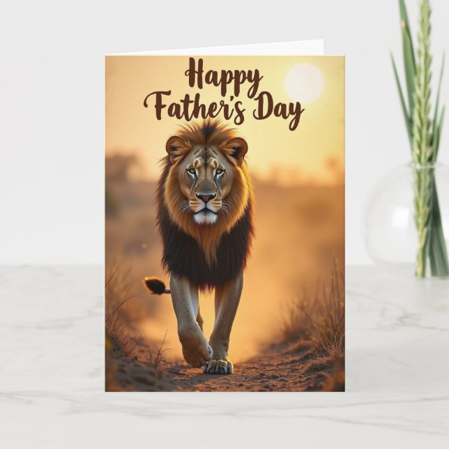 Noble Fathers Day Lion Card (Front)
