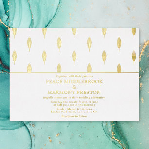 Noble Fern Gold Pattern Wedding