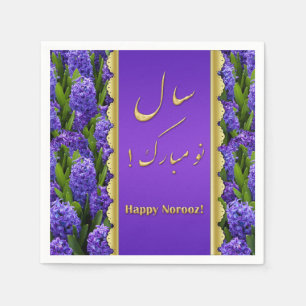 Noble Happy Norooz Hyacinths - Paper Napkin