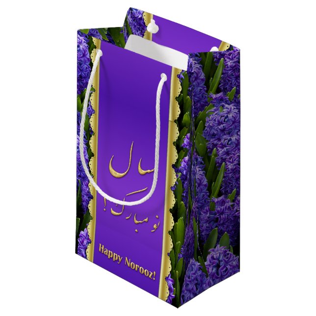 Noble Happy Norooz Hyacinths - Small Gift Bag (Front Angled)
