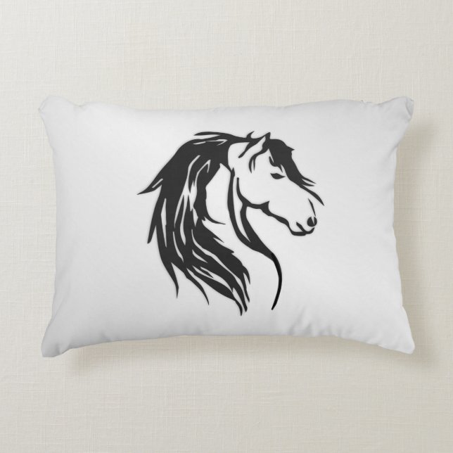 Noble Horse Head Decorative Cushion (Front)