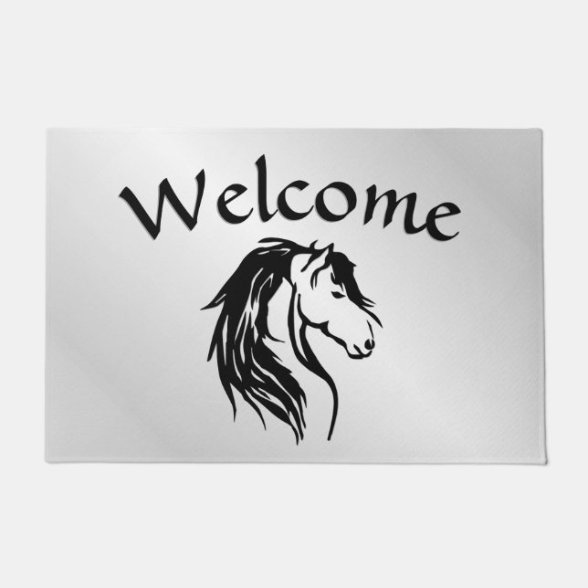 Noble Horse Welcome Doormat (Front)