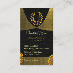 Noble Laurel Wreath Professional Business Card
