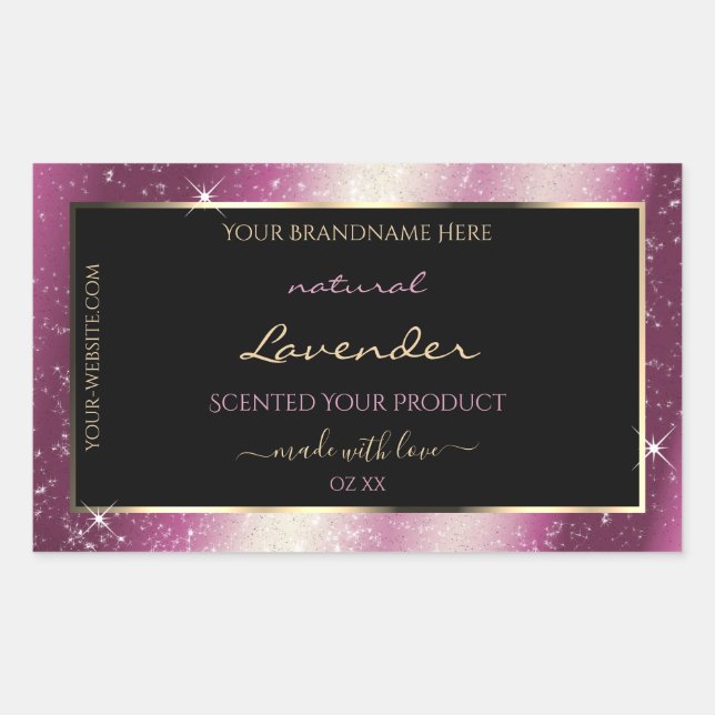 Noble Lavender Sparkle Glitter Frame Product Label (Front)