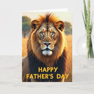 Noble Lion Fathers Day Card
