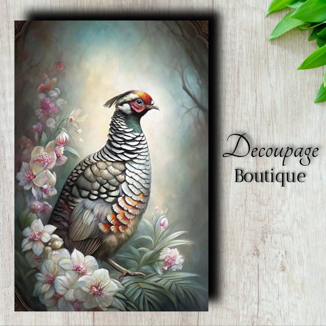 Noble Quail Decoupage Tissue Paper (Noble Quail Decoupage Tissue Paper)