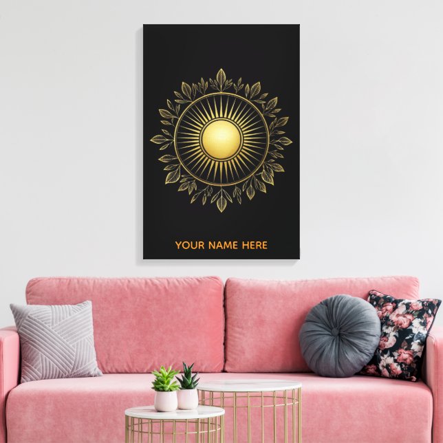 Noble Solar Foliage leaf Fine Art Canvas Art (Insitu(LivingRoom))
