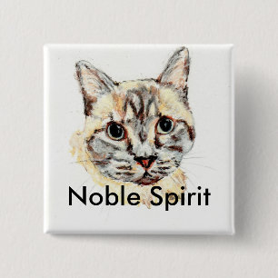 Noble Spirit cat button