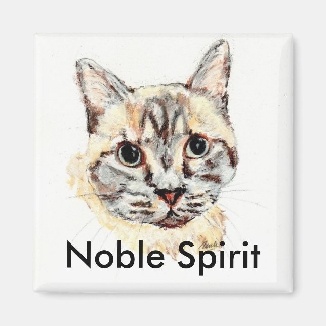 Noble Spirit cat magnet (Front)