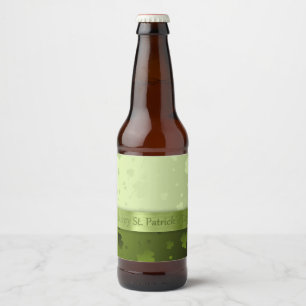 Noble St. Patricks Day Shamrocks Beer Bottle Label