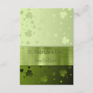 Noble St. Patrick's Day Shamrocks - Invitation