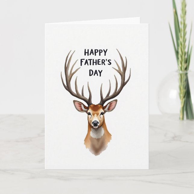 Noble Stag Fathers Day Card (Front)