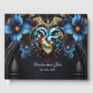 Noble  steampunk heart guest book