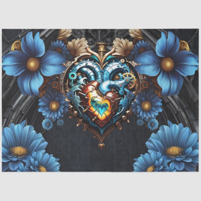 Noble  steampunk heart  tissue paper (Front)
