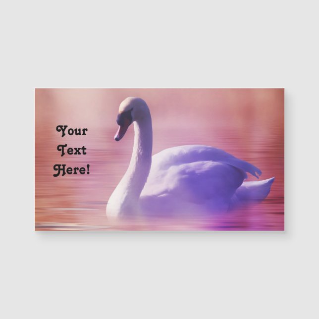 Noble Swan Magnetic Business Card (Front)