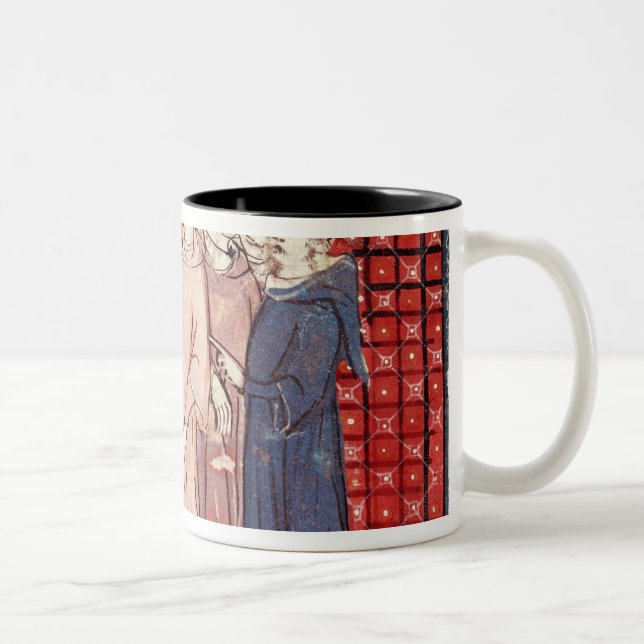 Noblemen conspiring against King Louis Two-Tone Coffee Mug (Right)