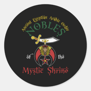 Nobles Of The Mystic Shrine Aeaonms Pha Father'S D Classic Round Sticker