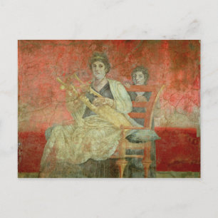 Noblewoman playing a Cithera Postcard
