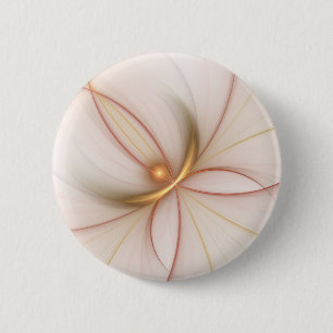 Nobly Copper And Gold Abstract Modern Fractal Art 6 Cm Round Badge