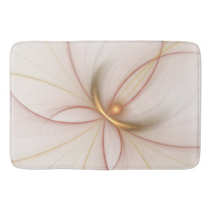 Nobly Copper And Gold Abstract Modern Fractal Art Bath Mat