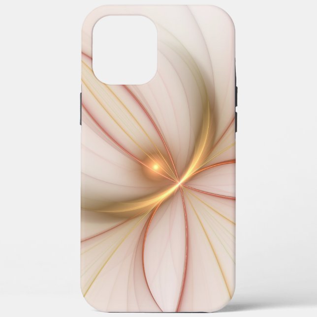 Nobly Copper And Gold Abstract Modern Fractal Art Case-Mate iPhone Case (Back)