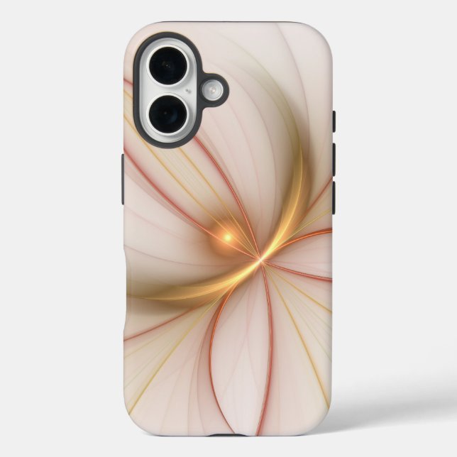 Nobly Copper And Gold Abstract Modern Fractal Art Case-Mate iPhone Case (Back)