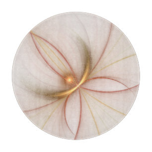 Nobly Copper And Gold Abstract Modern Fractal Art Cutting Board