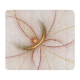Nobly Copper And Gold Abstract Modern Fractal Art Cutting Board