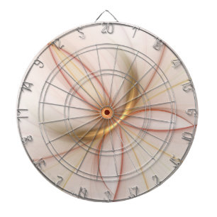 Nobly Copper And Gold Abstract Modern Fractal Art Dartboard