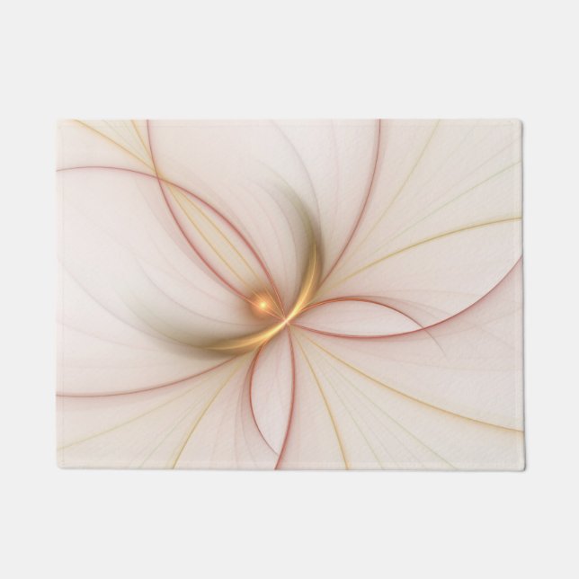 Nobly Copper And Gold Abstract Modern Fractal Art Doormat (Front)