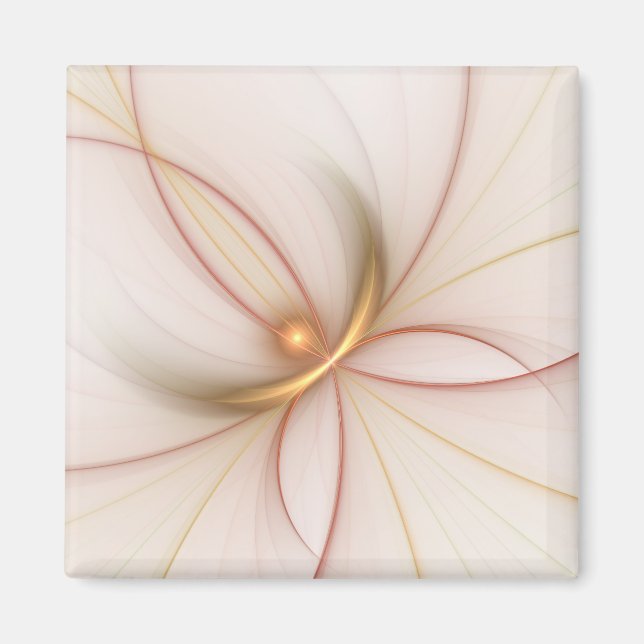 Nobly Copper And Gold Abstract Modern Fractal Art Magnet (Front)