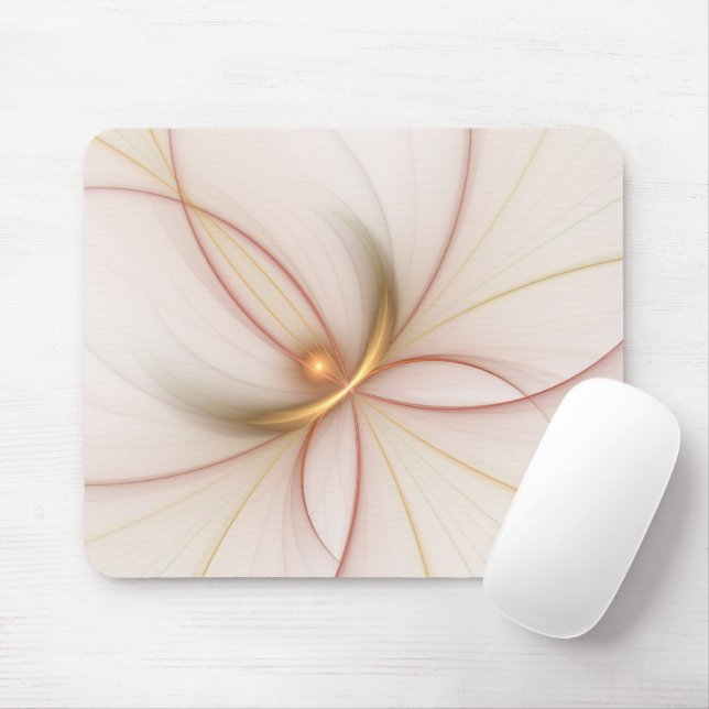 Nobly Copper And Gold Abstract Modern Fractal Art Mouse Mat (With Mouse)