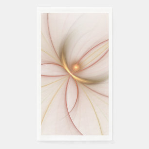 Nobly Copper And Gold Abstract Modern Fractal Art Napkin