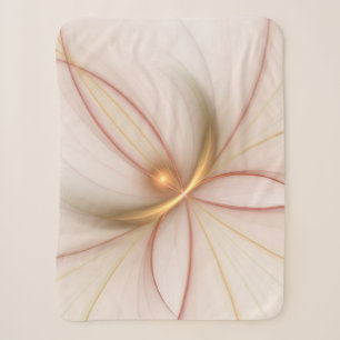 Nobly Copper And Gold Abstract Modern Fractal Art Sherpa Blanket