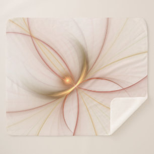 Nobly Copper And Gold Abstract Modern Fractal Art Sherpa Blanket