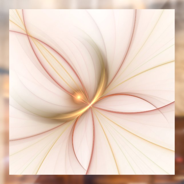 Nobly Copper And Gold Abstract Modern Fractal Art Window Cling (Sheet 2)