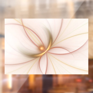 Nobly Copper And Gold Abstract Modern Fractal Art Window Cling