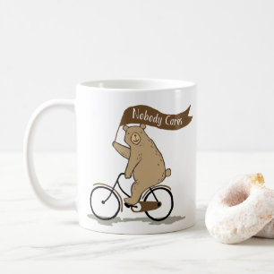 Nobody Cares Bear, Funny, Animal Humour Coffee Mug