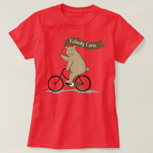 Nobody Cares Bear, Funny, Animal Humour T-Shirt