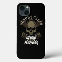 Nobody Cares Pistons Skulls Car Lover Funny Auto M