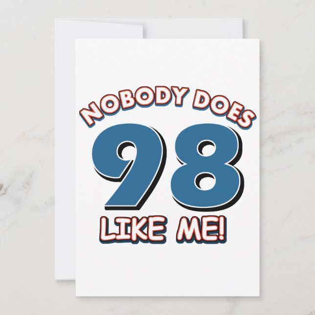 Nobody Does 98 Like Me! (Front)