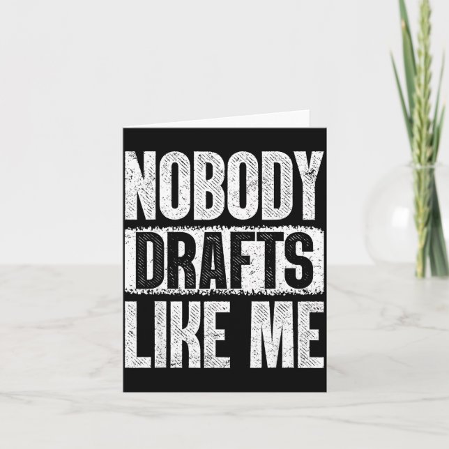 Nobody Drafts Like Me Fantasy Football Draft Day  Card (Front)