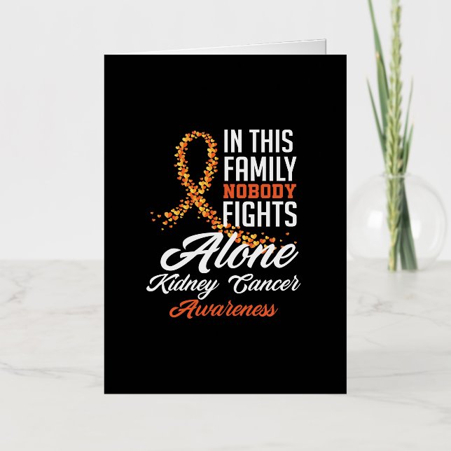 Nobody Fight Alone Kidney Cancer Awareness Foil Greeting Card (Front)