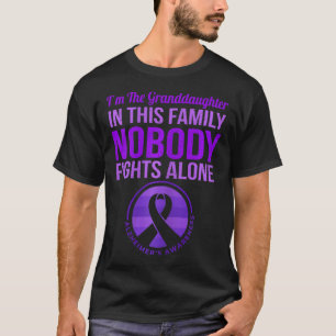 Nobody Fights Alone Alzheimerheimer's Awareness T-Shirt