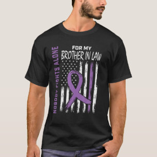 Nobody Fights Alone Brother In Law Epilepsy Awaren T-Shirt